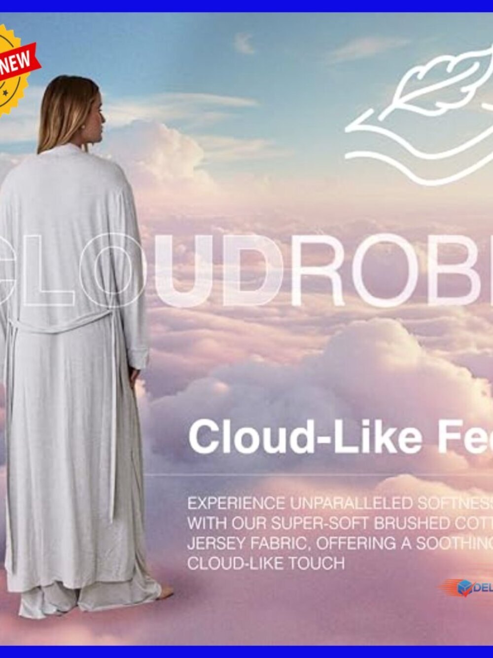Maternity Robe Lightweight Soft Stretchable Full Length Comfy Lounge - Picture 2 of 5